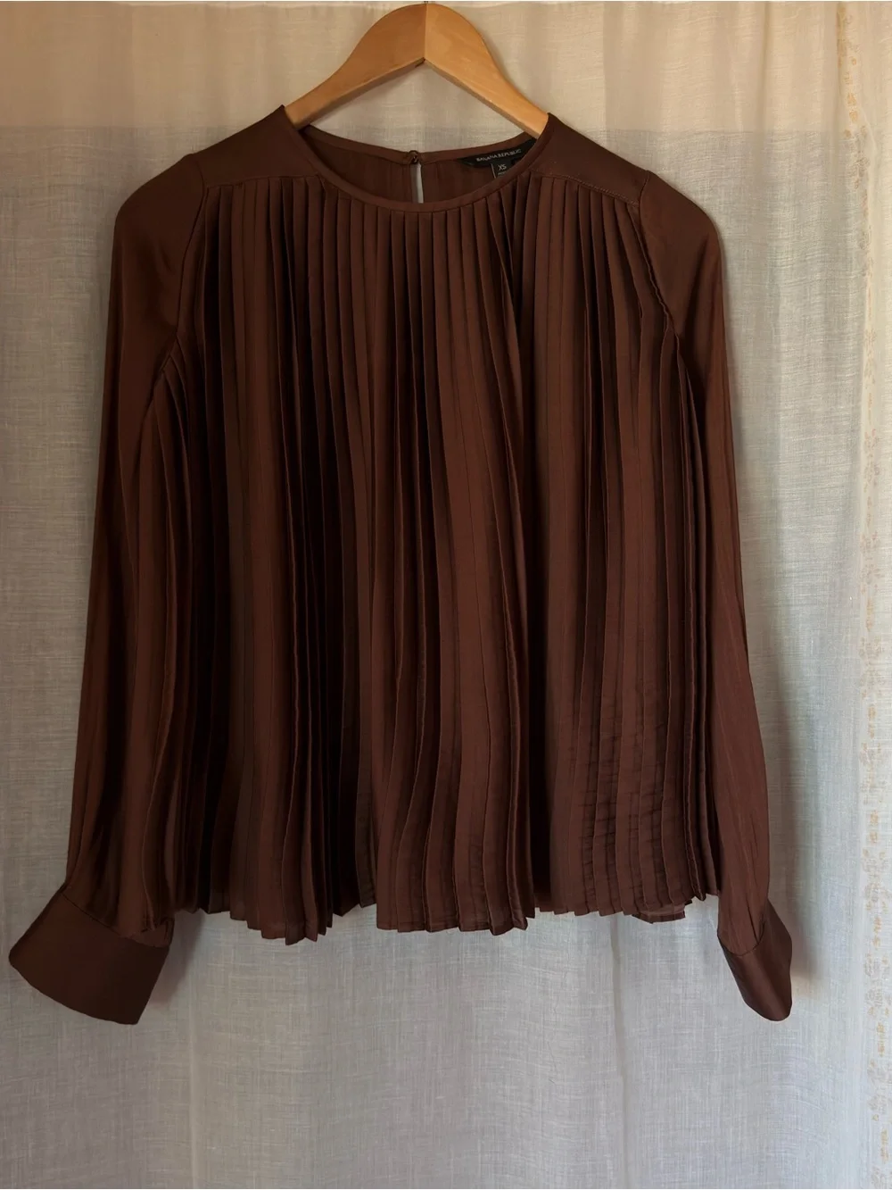 🤎 Luxurious Pleated Chocolate  Brown Blouse 🤎